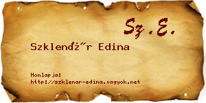Szklenár Edina névjegykártya