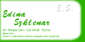 edina szklenar business card
